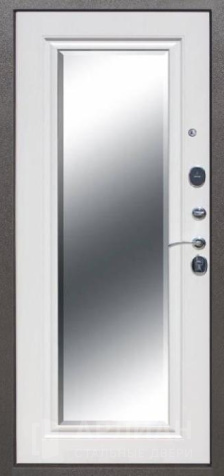 Фото №2 «Светлая снаружи и внутри входная дверь с большим зеркалом в квартиру №19»